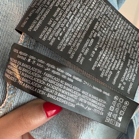 Zara Light Blue Belted Denim Midi Dress Size M brand new - Picture 11 of 16